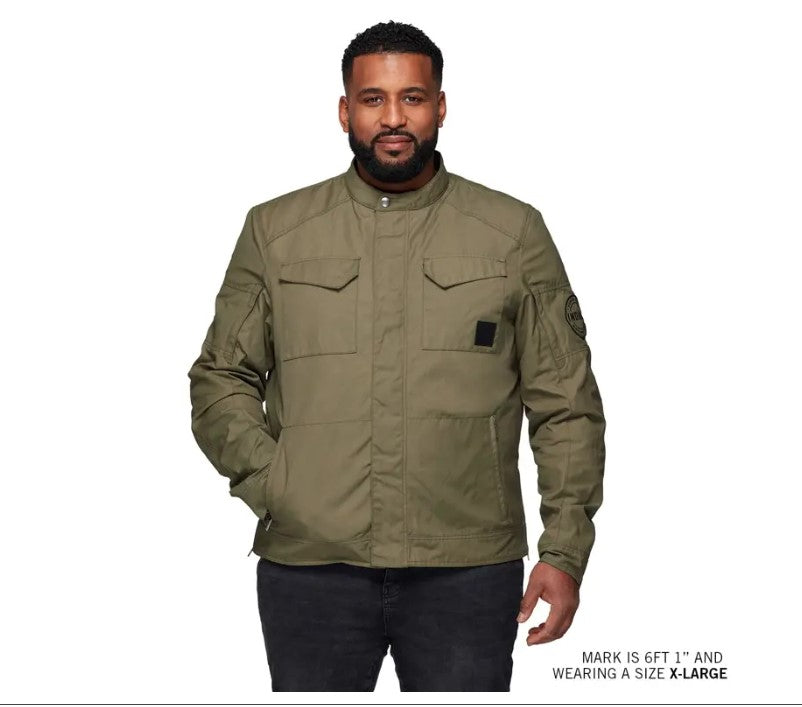 Motorcycle Harrison Wax Jacket, Green