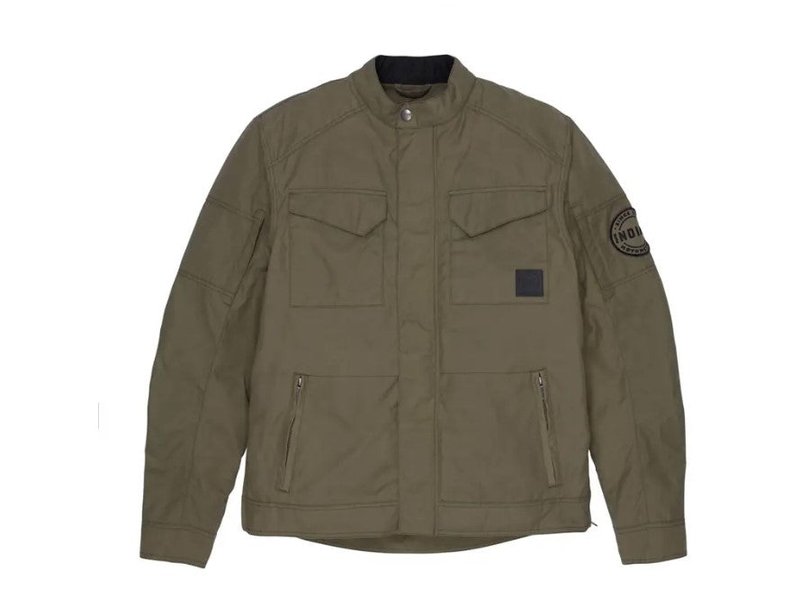 Motorcycle Harrison Wax Jacket, Green