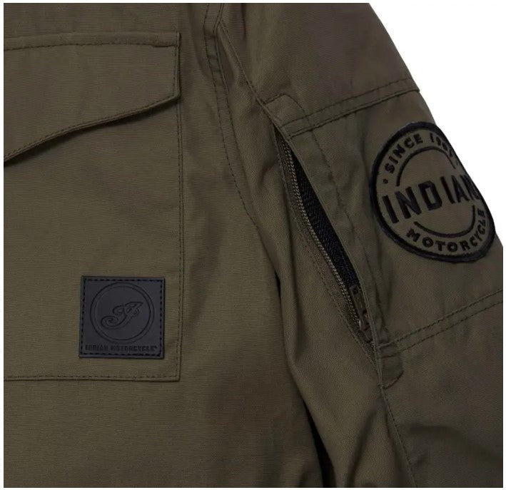 Motorcycle Harrison Wax Jacket, Green