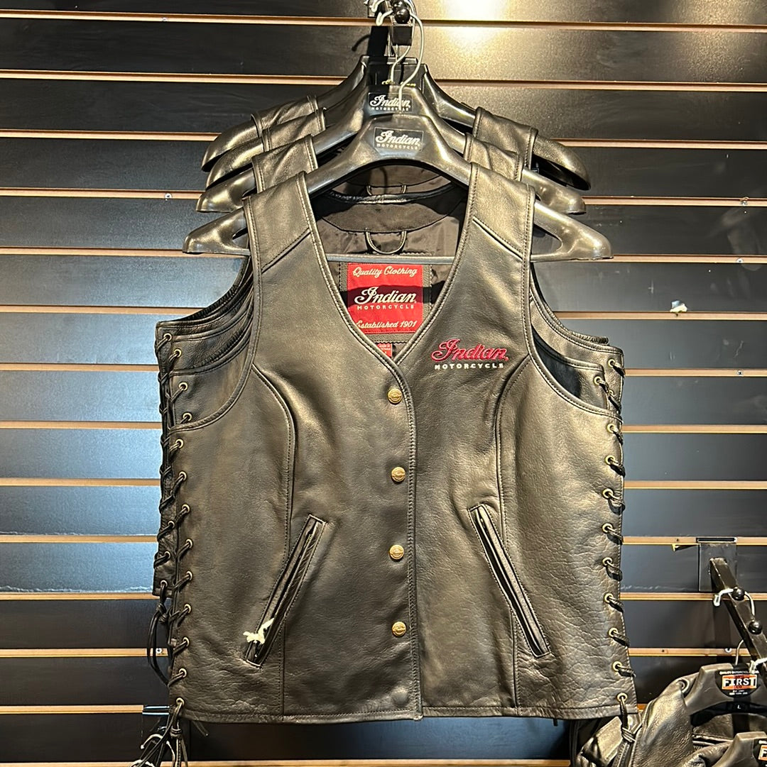 Indian Motorcycle Woman Black Lindy Vest
