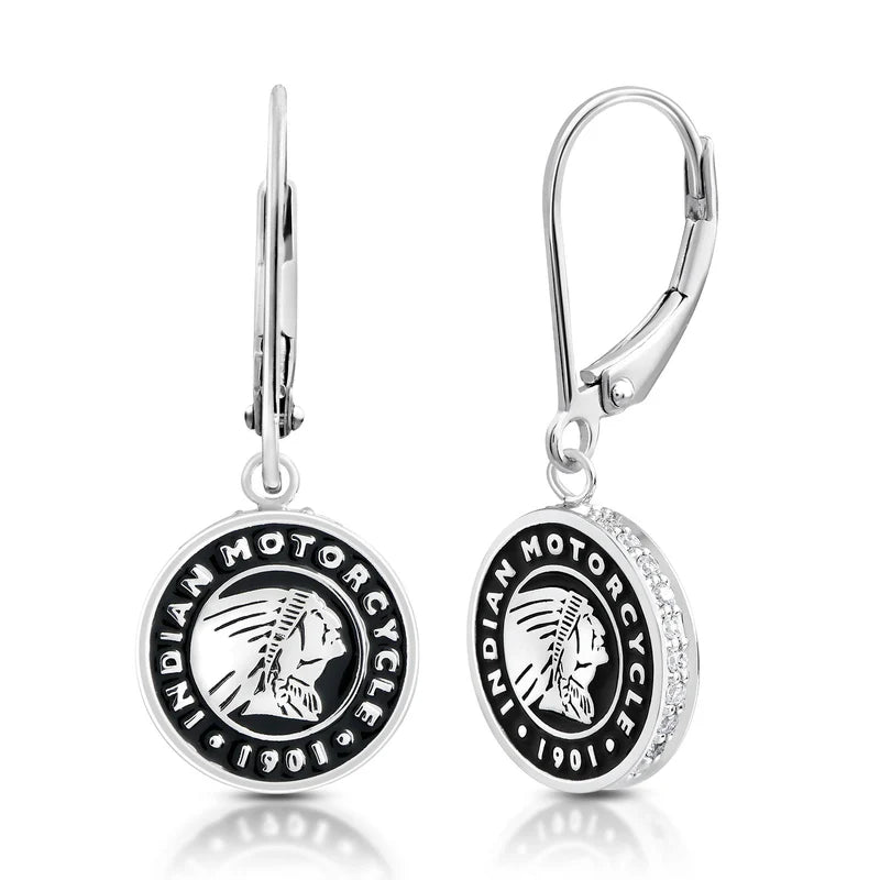 Roundel Headdress Gold & Bling Drop Earrings