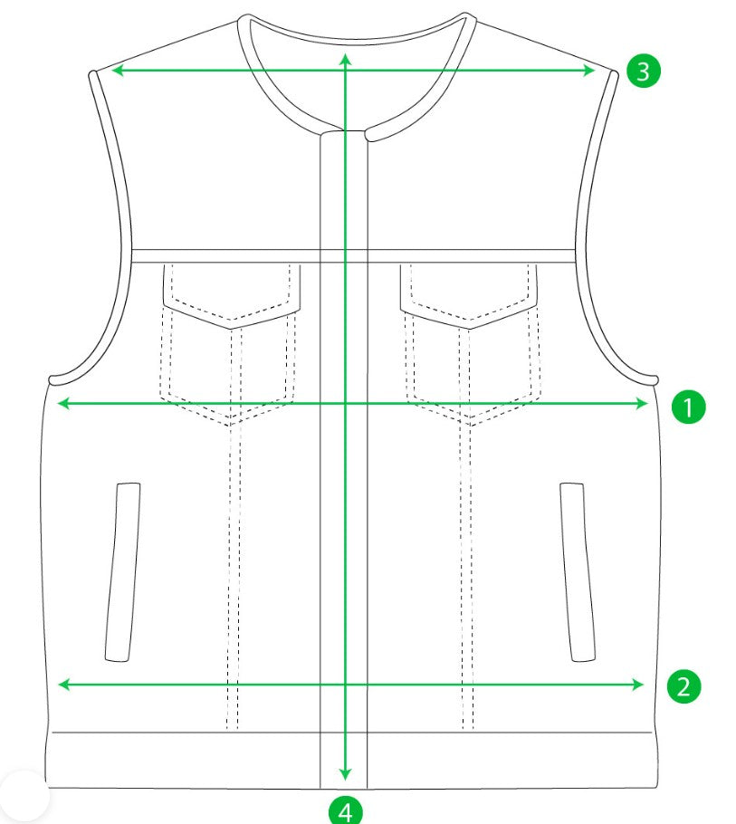 49/51 Denim Motorcycle Vest