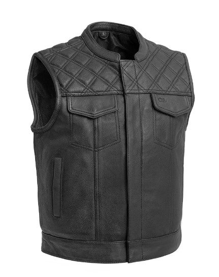 Upside Club Style Leather Vest (Black)