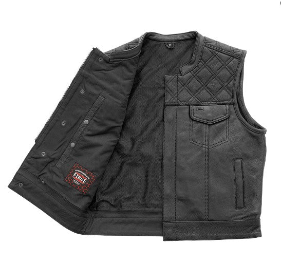 Upside Club Style Leather Vest (Black)