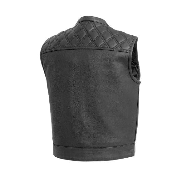 Upside Club Style Leather Vest (Black)