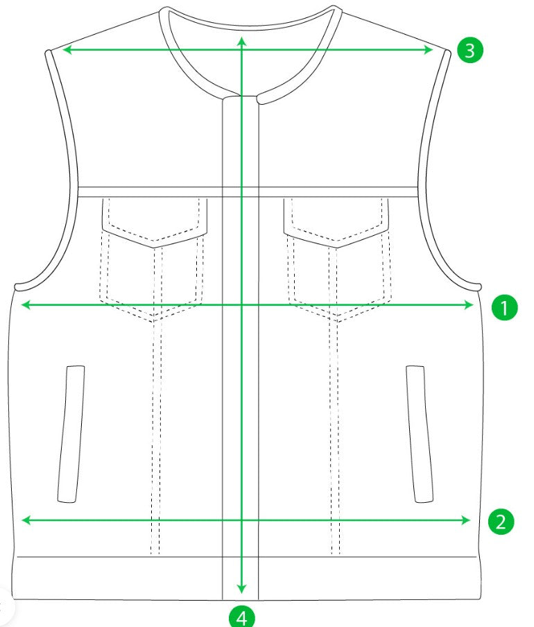 Upside Club Style Leather Vest (Black)