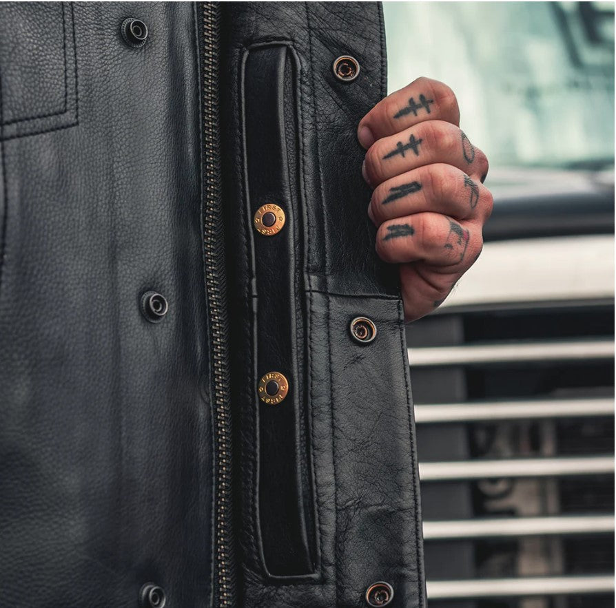 Sharp Shooter Motorcycle Leather Vest