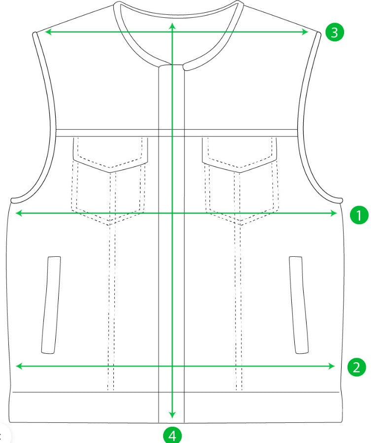 Sharp Shooter Motorcycle Leather Vest