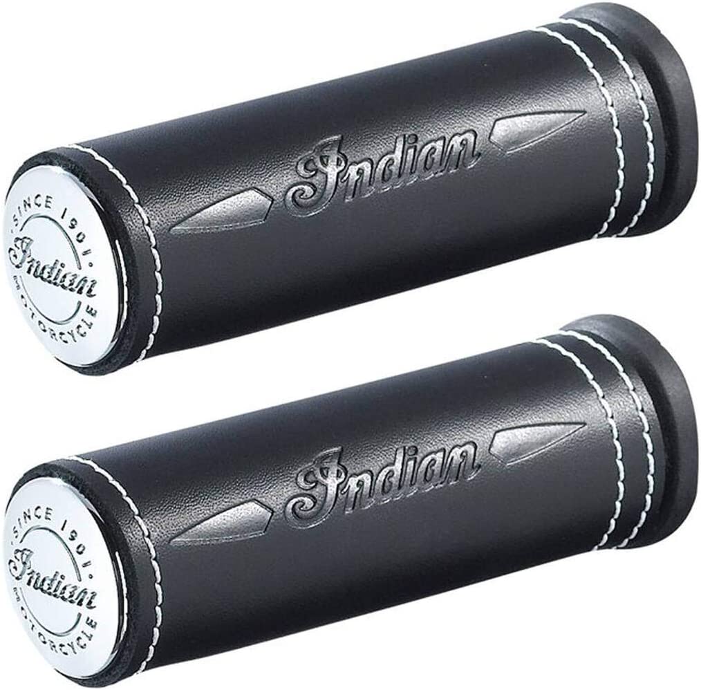 Indian Motorcycle Genuine Leather Handlebar Grip Wraps, Pair