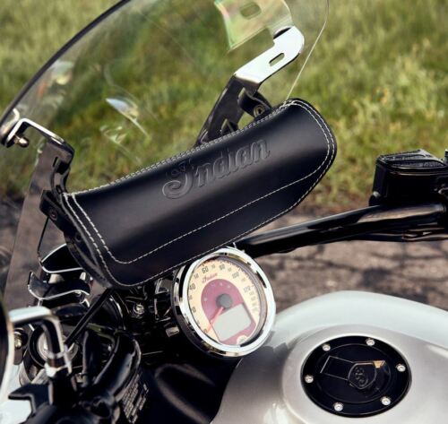 2015-2022 Indian Scout / Sixty Genuine Leather Windshield Bag Black
