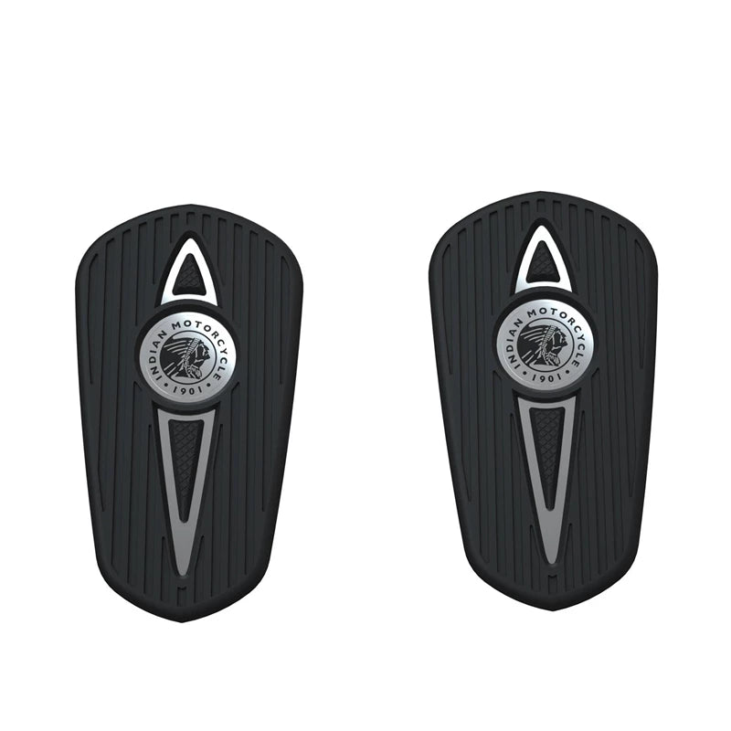 Headdress Passenger Floorboard Pads in Chrome, Pair