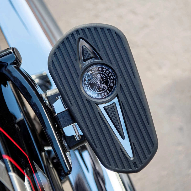 Headdress Passenger Floorboard Pads in Chrome, Pair