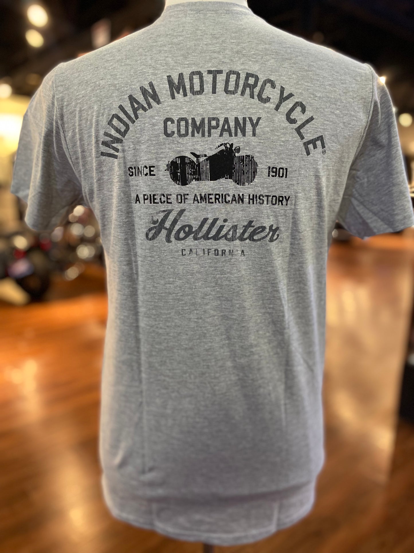 Men's Indian Motorcycle Gray Tee