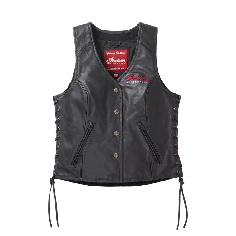 Indian Motorcycle Woman Black Lindy Vest