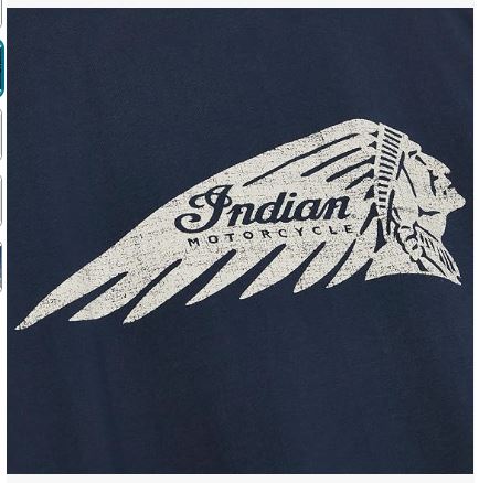 Indian Motorcycle Men's Faded Headdress T-Shirt, Navy