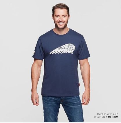 Indian Motorcycle Men's Faded Headdress T-Shirt, Navy