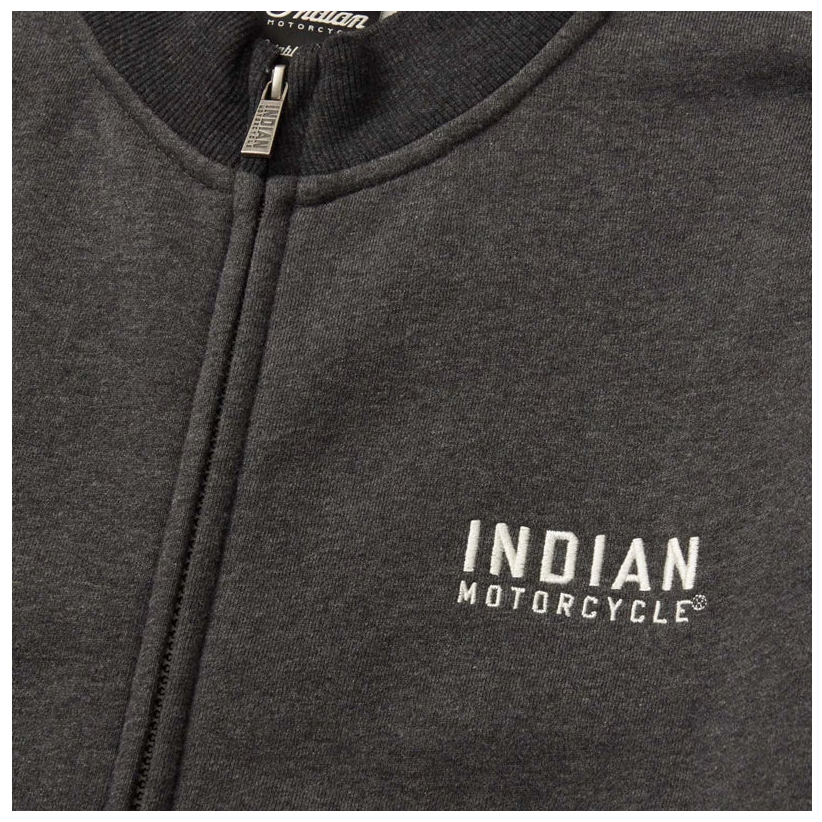 Indian Motorcycle Men's Colorblock Marl Zip Thru, Gray