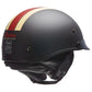 Half Helmet with Retro Racing Stripe, Black