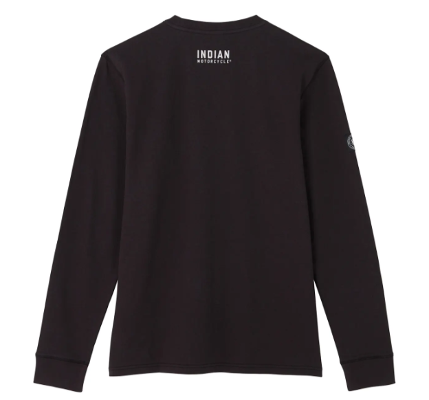 Men's Chainstitch Embroidery Long-sleeved T-Shirt, Black
