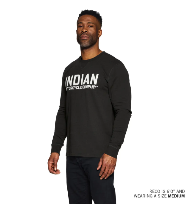 Men's Chainstitch Embroidery Long-sleeved T-Shirt, Black