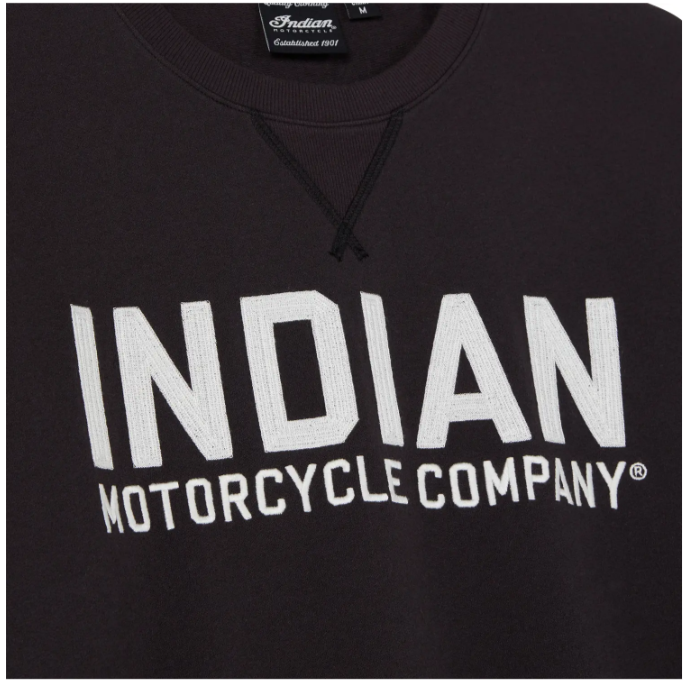 Men's Chainstitch Embroidery Long-sleeved T-Shirt, Black