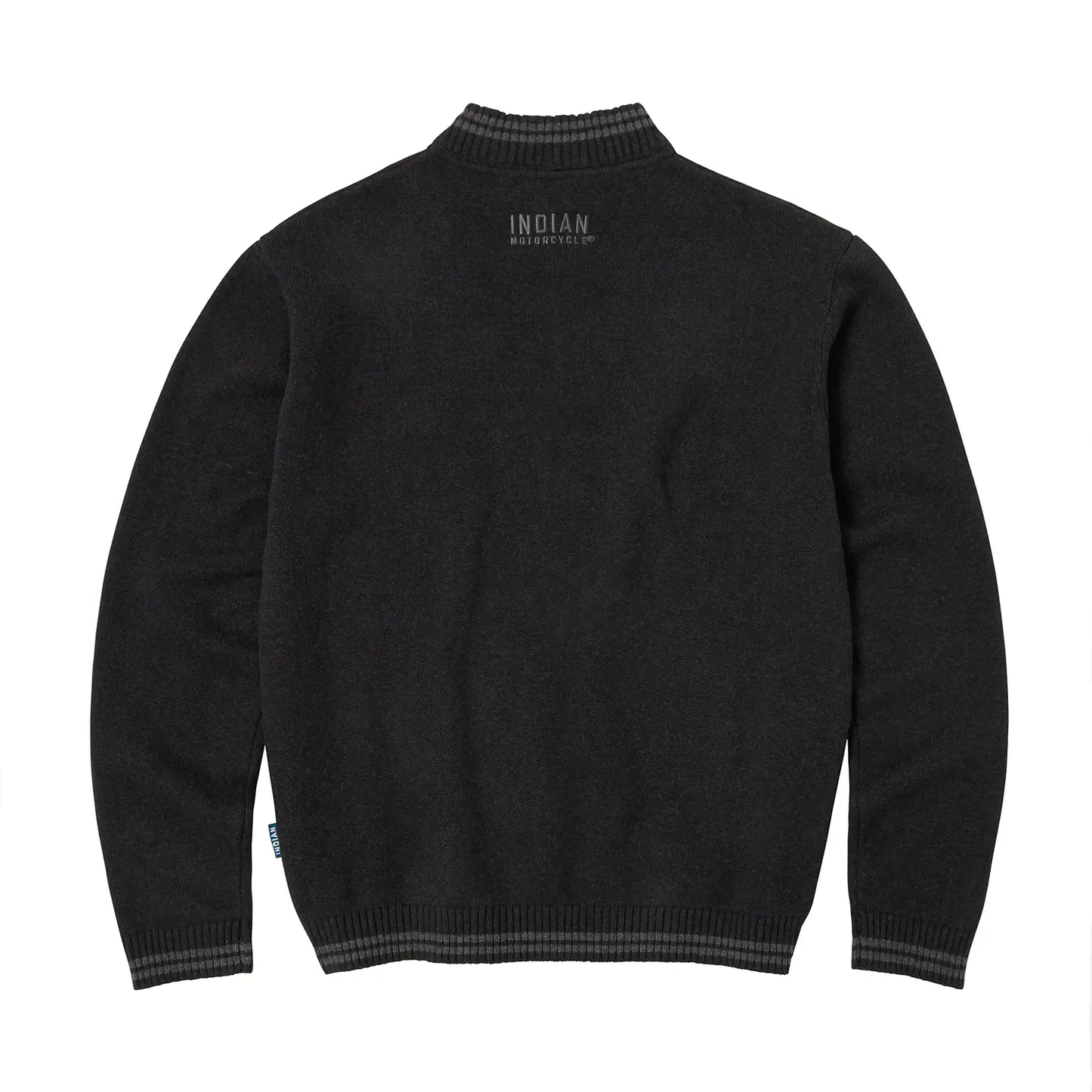 Men's Knitted Embroidered Logo Top, Black