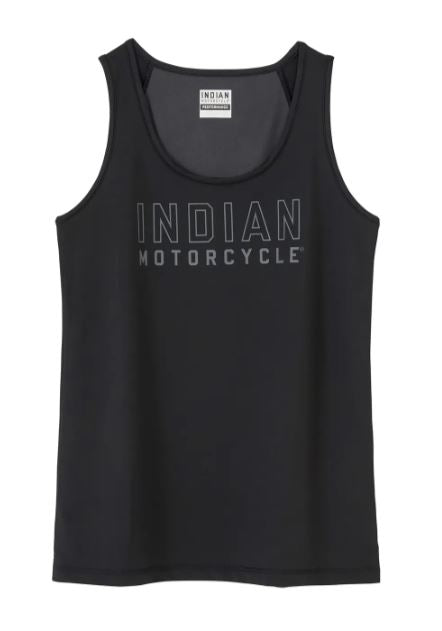 Women's Outline Logo Athlete Tank, Black