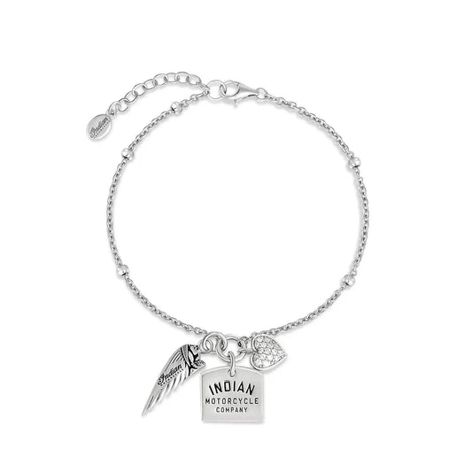 Indian Motorcycle Beaded Charm Bracelet