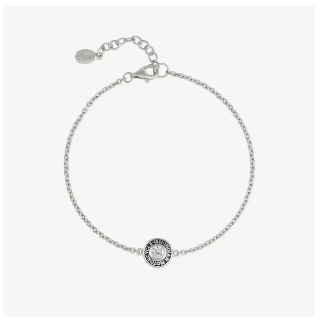 Rivet & White Stone Bracelet