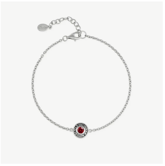 Rivet & Red Stone Bracelet