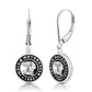 Roundel Headdress Gold & Bling Drop Earrings