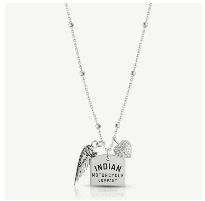 Indian Motorcycle Beaded Charm Necklace