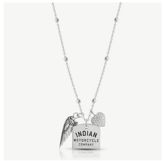 Indian Motorcycle Beaded Charm Necklace