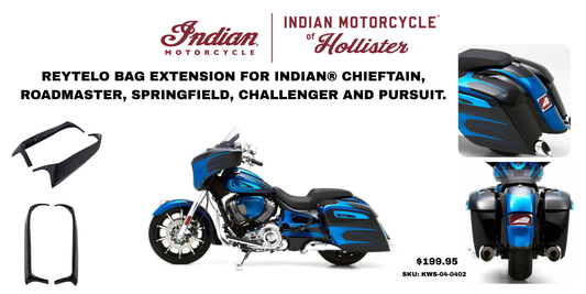 Reytelo Bag Extensions for 2019+ Indian® Chieftain, Roadmaster, Springfield, Challenger and Pursuit