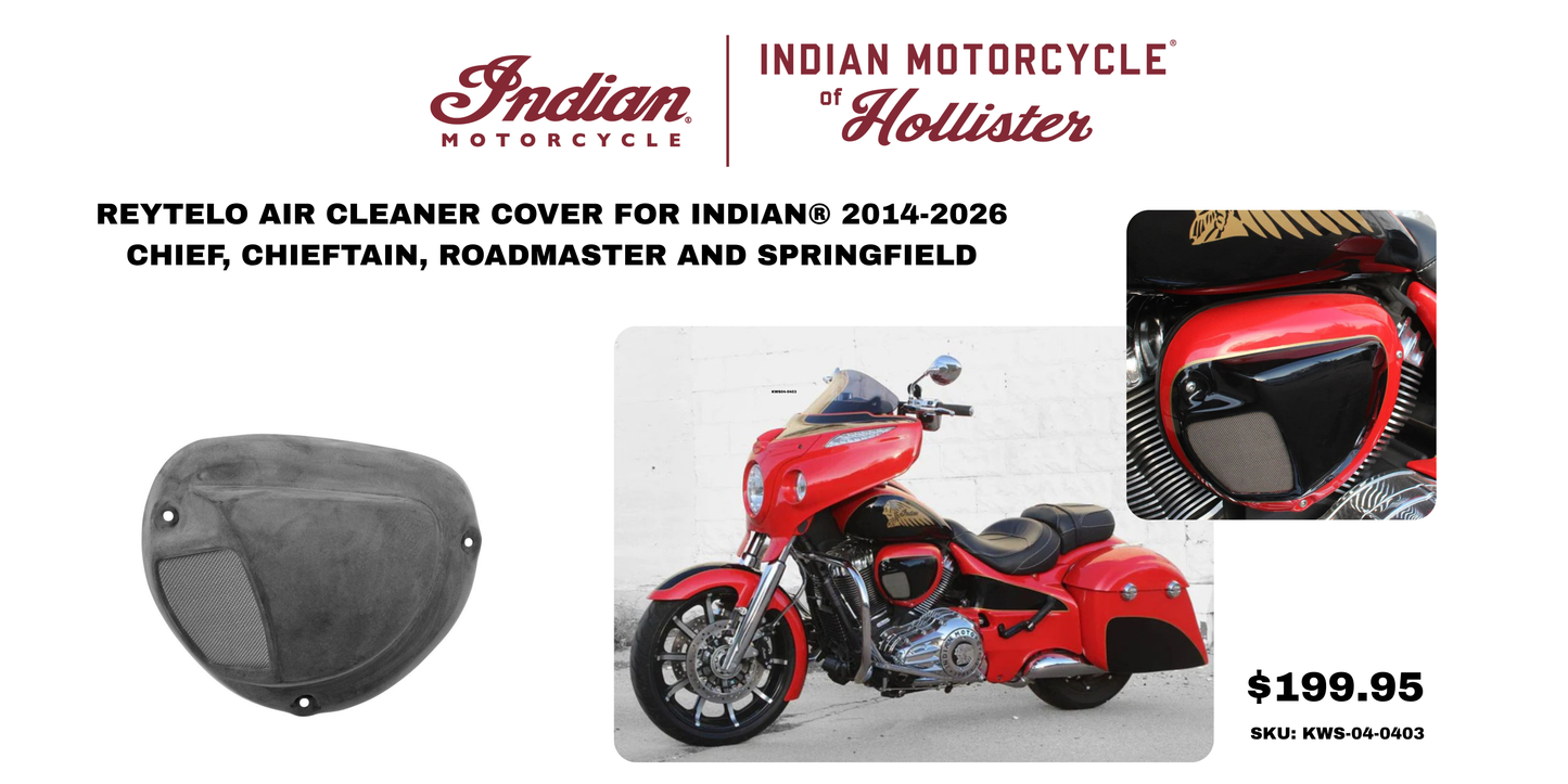 Reytelo Air Cleaner Cover for Indian® 2014-2026 Chief, Chieftain, Roadmaster and Springfield