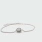 Rivet & White Stone Bracelet