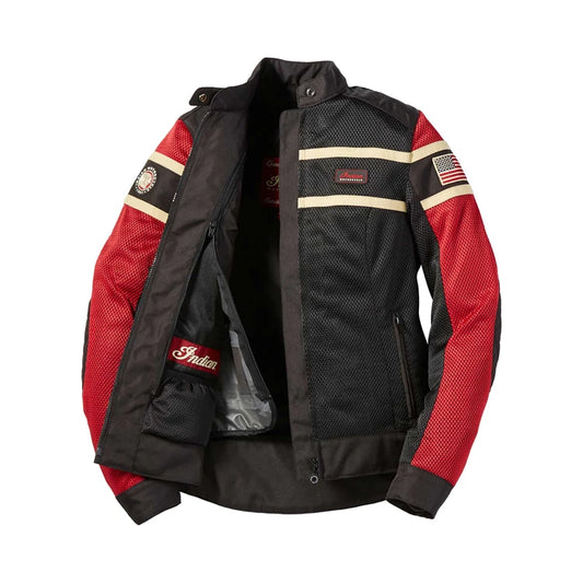 Woman's Arlington Mesh Motorcycle Jacket with Removable Inner Liner Black/Red