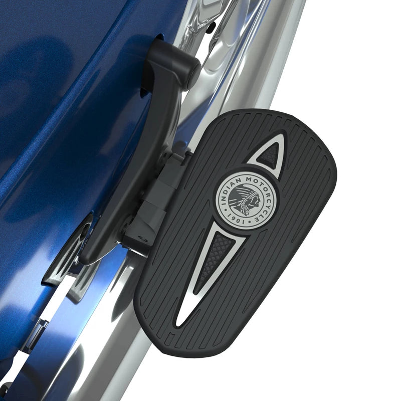 Headdress Passenger Floorboard Pads in Chrome, Pair