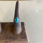 Tear Drop Turquoise Stearling Silver Ring Size 7.5