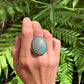Beaded Detail Stearling Silver Turquoise Ring