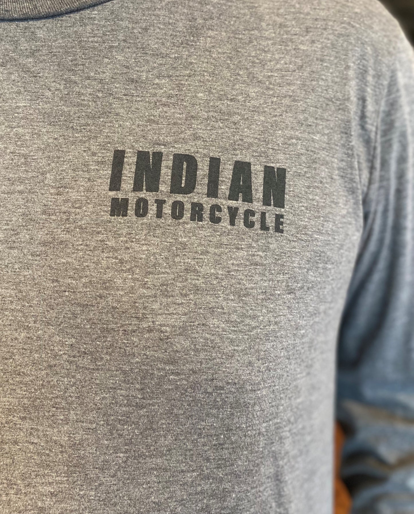 GREY INDIAN MOTORCYCLE LONG SLEEVE TEE