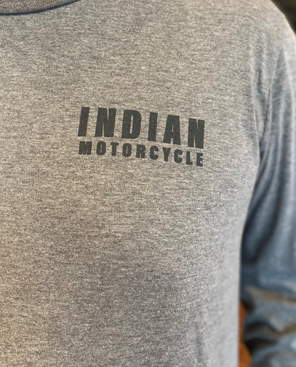 GREY INDIAN MOTORCYCLE LONG SLEEVE TEE