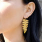 BRASS FERN EARRINGS